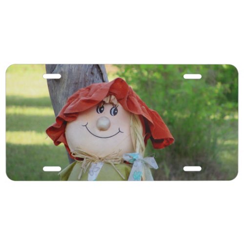 Country Smile Country Style Scarecrow License Plate