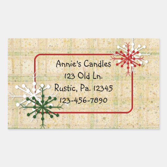 Country Snowflakes Custom Sticker (Front)