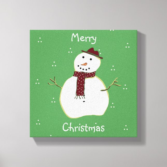 Country Snowman Canvas Print (Front)