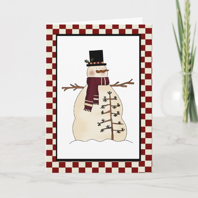 Country Snowman Card (Front)