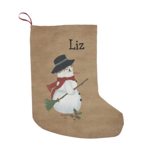 Country Snowman Christmas Stocking