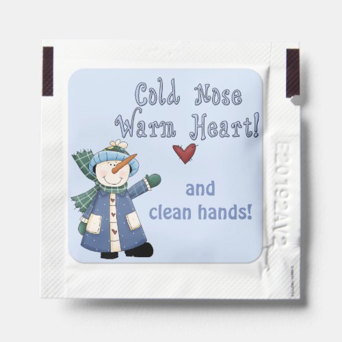 Country Snowman _ Cold Nose Warm Heart Clean Hands Hand Sanitizer Packet