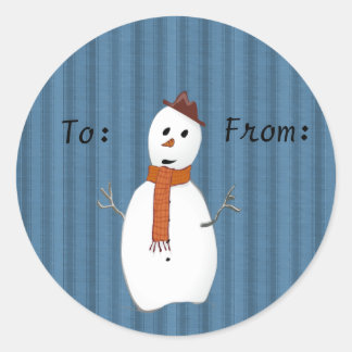 Country Snowman Gift Tags