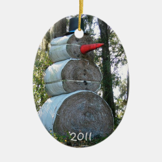 Country Snowman Ornament (Front)