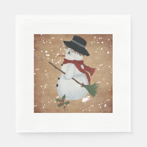Country Snowman Paper Napkins
