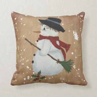 Country Snowman Pillow