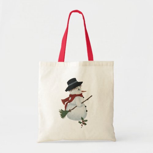 Country Snowman Tote Bag