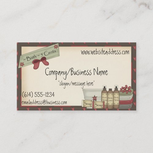 Country Soaps  Bath Products Business Card