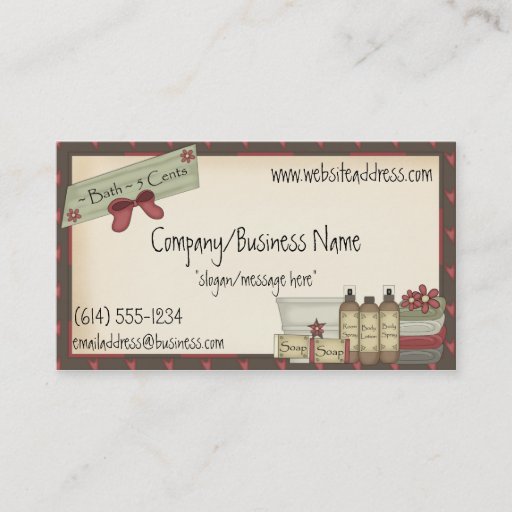 Customizable Country Soaps &amp; Bath Products Business Card