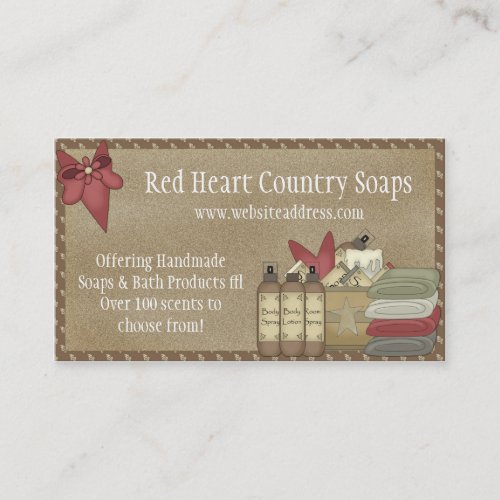 Country Soaps  Bath Products D2 Business Cards