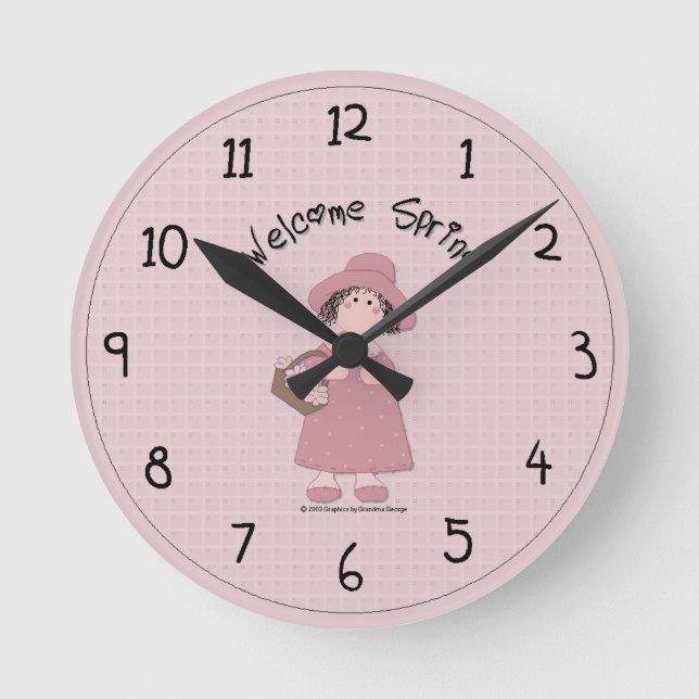 Country Spring Wall Clock (Front)