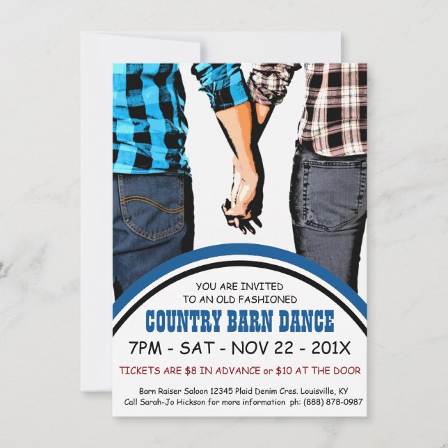 Country Square Dance Advertisement Invitation (Front)