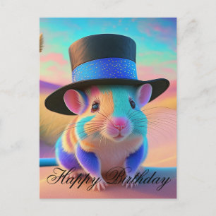 Country Squire Mouse Happy birthday Postcard