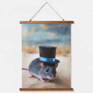 Country Squire Mouse with top hat Hanging Tapestry