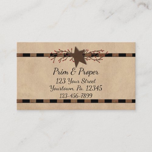 Country Star And Pip Berries Business Card