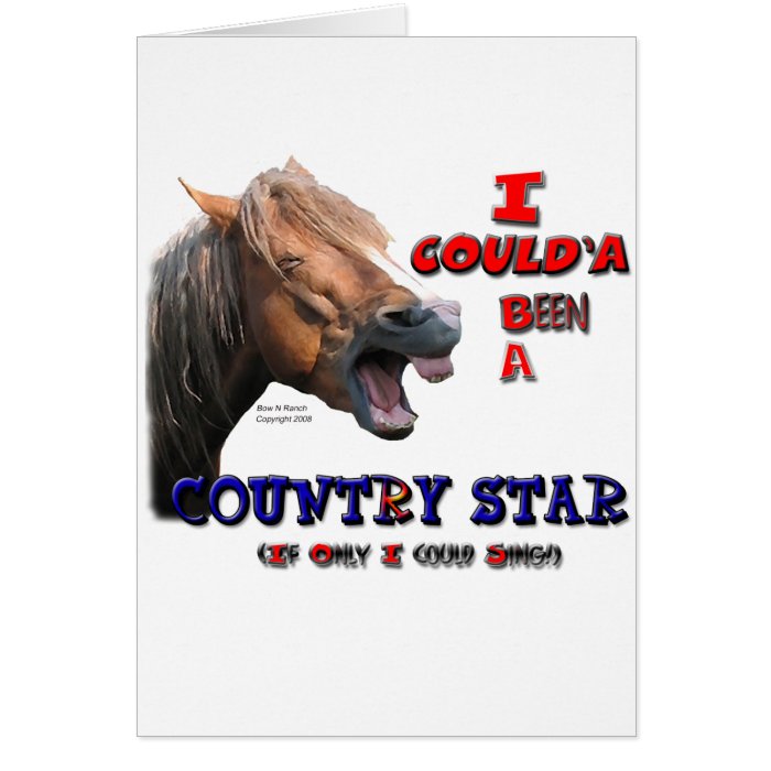 Country Star Funny Horse Cards