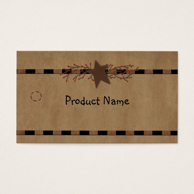 Country Star Hang Tag (Front)