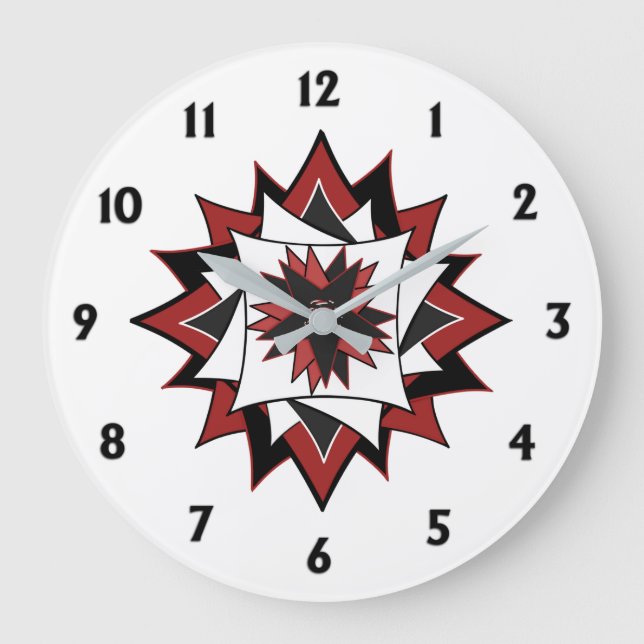 Country Star White Large Clock (Front)
