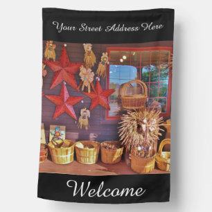 Country Store Personalized House Flag