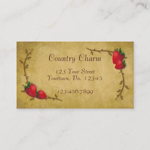 Country Strawberries Business Card