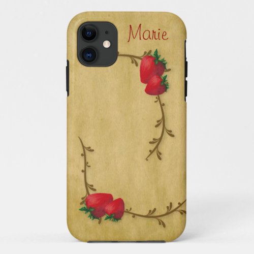 Country Strawberries  iPhone 11 Case