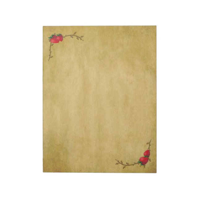 Country Strawberries Large Notepad (Rotated)