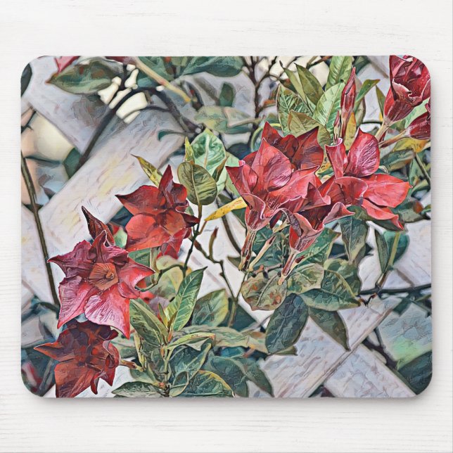 Country Style Art Flowers Mouse Pad (Front)
