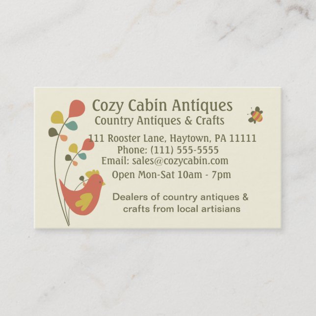 Country Style Business Card (Front)