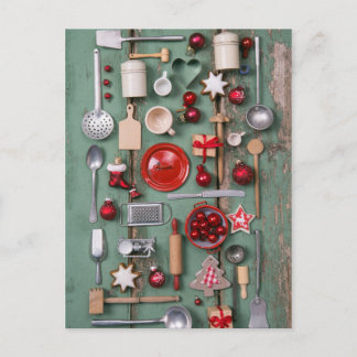 Country Style Christmas Holiday Postcard