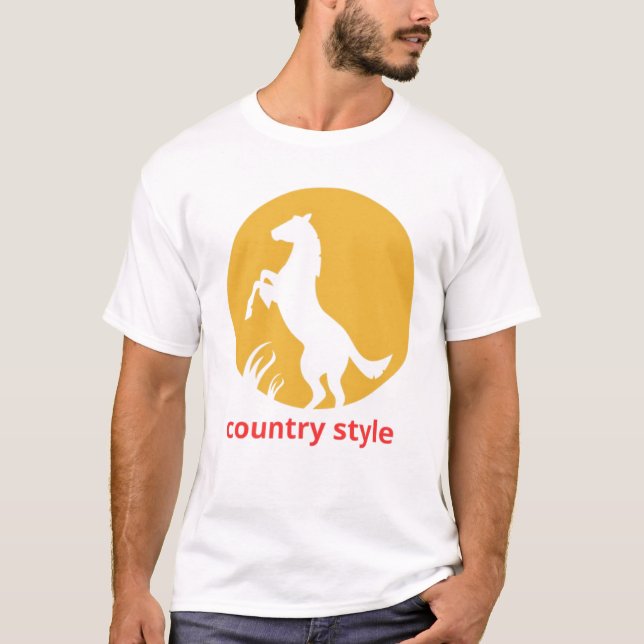 Country Style Design  T-Shirt (Front)