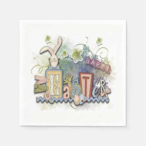 Country Style Easter Paper Napkins