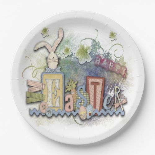 Country Style Easter Paper Plate