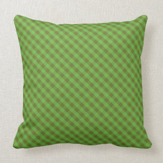 Country-style Green Check Gingham Cushion, Pillow