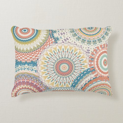 Country Style Mandalas Accent Pillow
