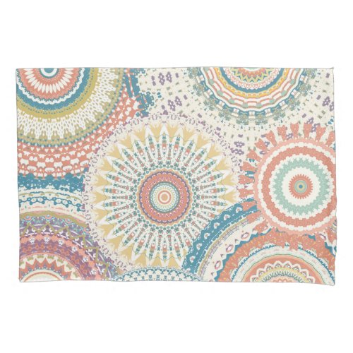 Country Style Mandalas Pillow Case