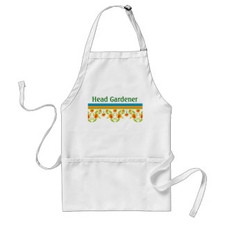 Country Style Marigolds Border Head Gardener Apron