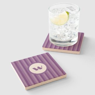 Country-Style Purple Striped Monogram