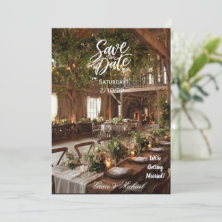 COUNTRY STYLE SAVE THE DATE CARD