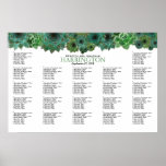 Country Succulents Border Wedding Seating Chart at Zazzle