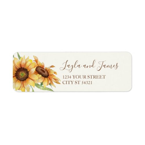 Country Sunflower Address Labels