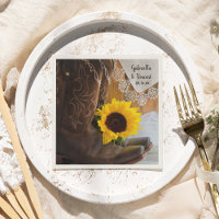 Country Sunflower and Lace Western Wedding
