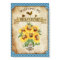 Country Sunflower Blue Gingham Poster