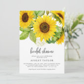 Country Sunflower Bridal Shower Invitation (Standing Front)