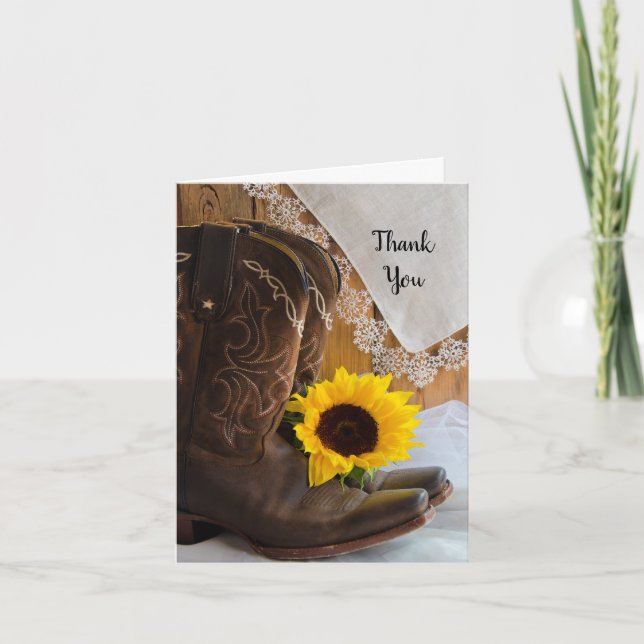 Country Sunflower Bridesmaid Thank You (Front)