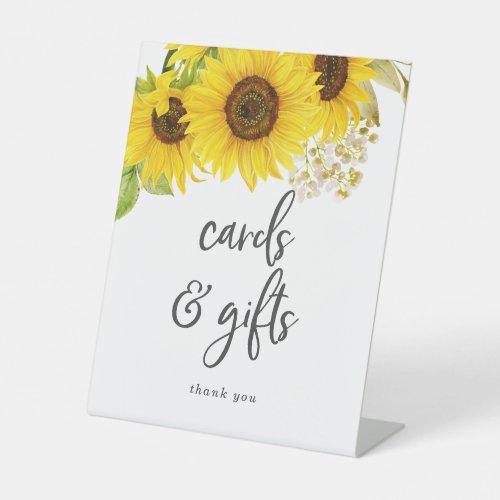 Country Sunflower Cards and Gifts Pedestal Sign