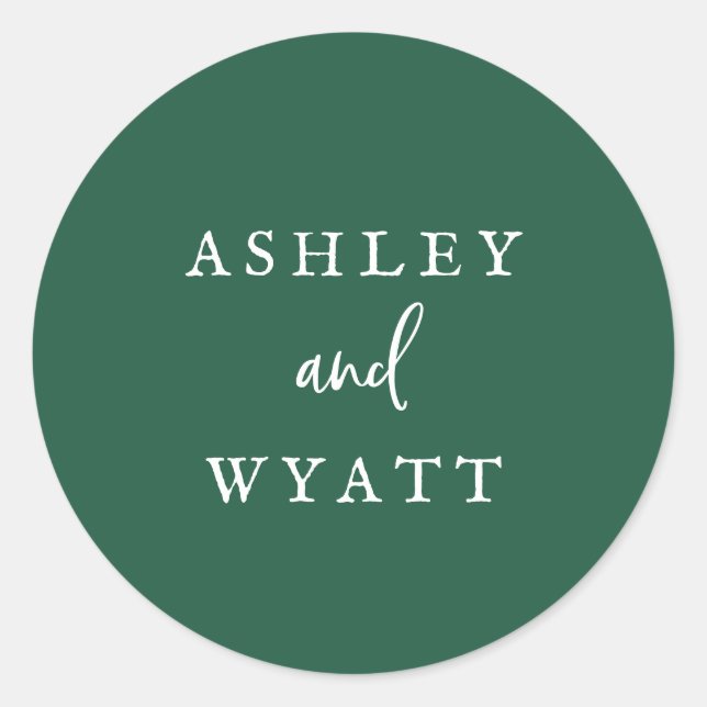 Country Sunflower Green Coordinate Envelope Seals (Front)