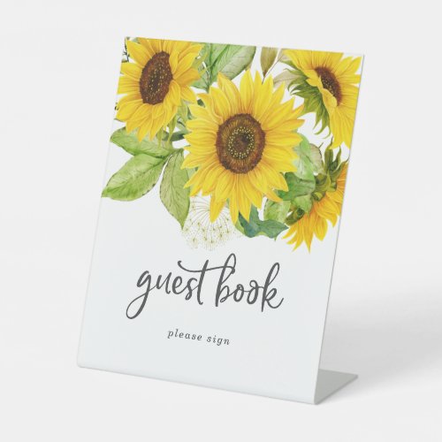 Country Sunflower Guest Book Sign
