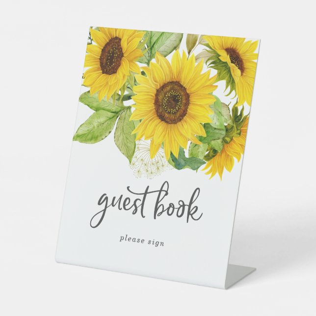 Country Sunflower Guest Book Sign (Front)