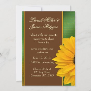 Country Sunflower Invitation Template by perfectwedding at Zazzle