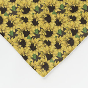 Country Sunflower Patterned Blankets Throws